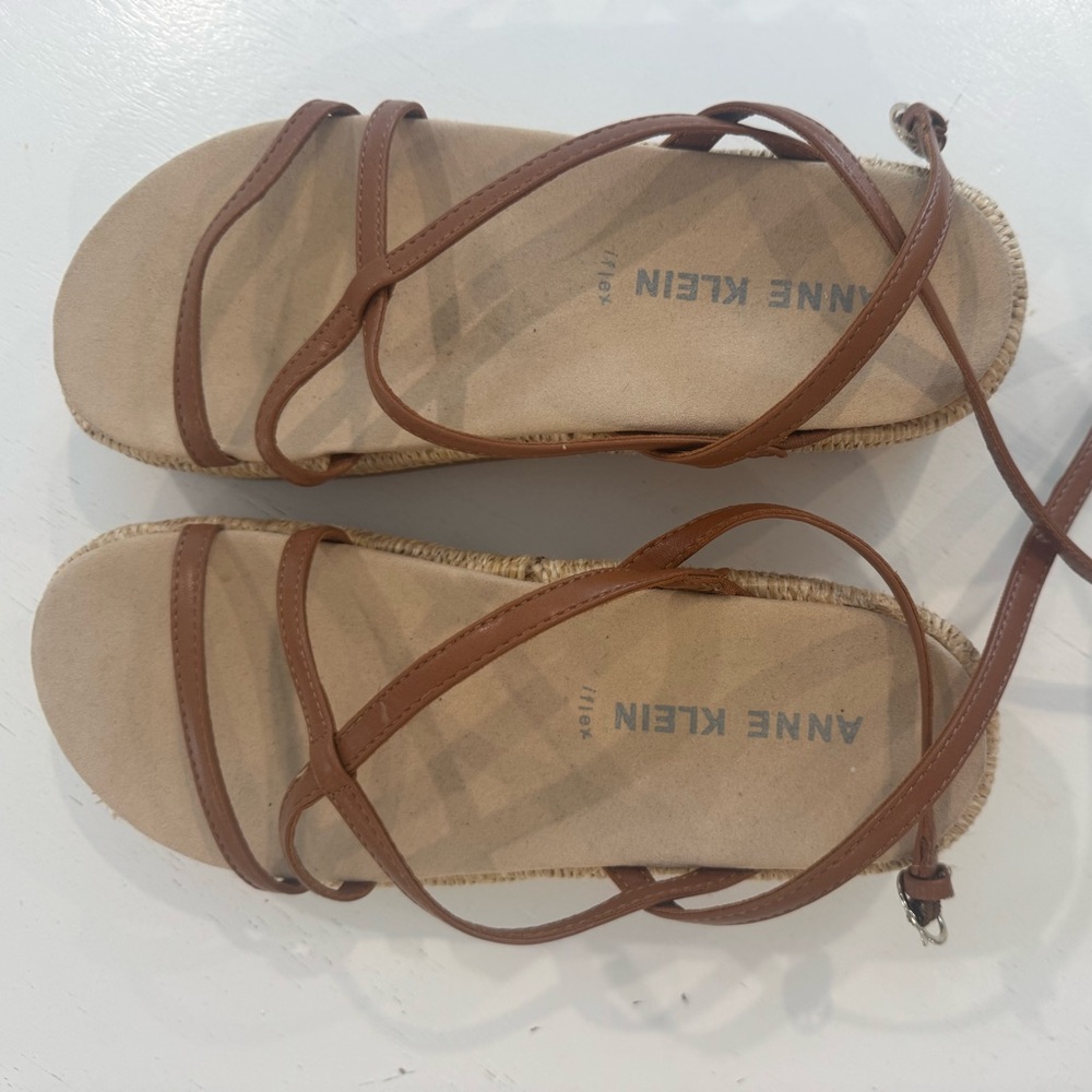 Anne Klein Tan Strappy Sandals